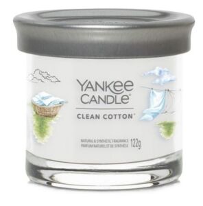 Yankee Candle vonná svíčka Tumbler ve skle malá Clean Cotton 122 g
