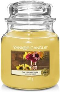 Yankee Candle vonná svíčka Classic ve skle střední Golden Autumn 411 g