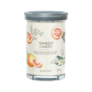 Yankee Candle vonná svíčka Signature ve skle velká White Spruce & Grapefruit 567g