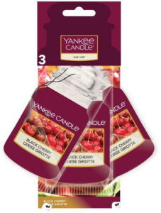 Yankee Candle 3 ks visačka do auta Black Cherry