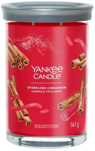 Yankee Candle vonná svíčka Signature ve skle velká Sparkling Cinnamon velká 567g