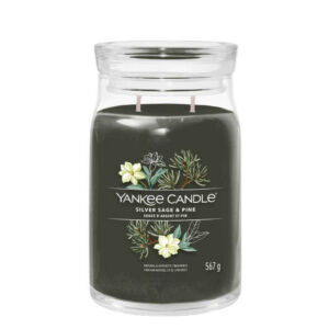 Yankee Candle vonná svíčka Signature ve skle velká Silver Sage & Pine 567g