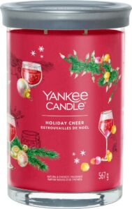 Yankee Candle vonná svíčka Tumbler ve skle velká Signature Holiday Cheer 567g