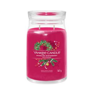 Yankee Candle vonná svíčka Signature ve skle velká Sparkling Winterberry 567g