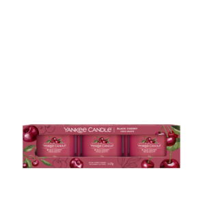 Yankee Candle votivní svíčka ve skle Black Cherry 3x37g