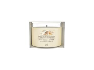 Yankee Candle votivní svíčka ve skle Soft Wool & Amber 37g