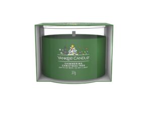 Yankee Candle votivní svíčka ve skle Shimmering Christmas Tree 37g